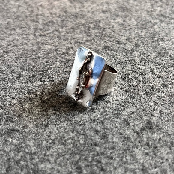 Sterling silver abstract ring - Picture 3 of 4